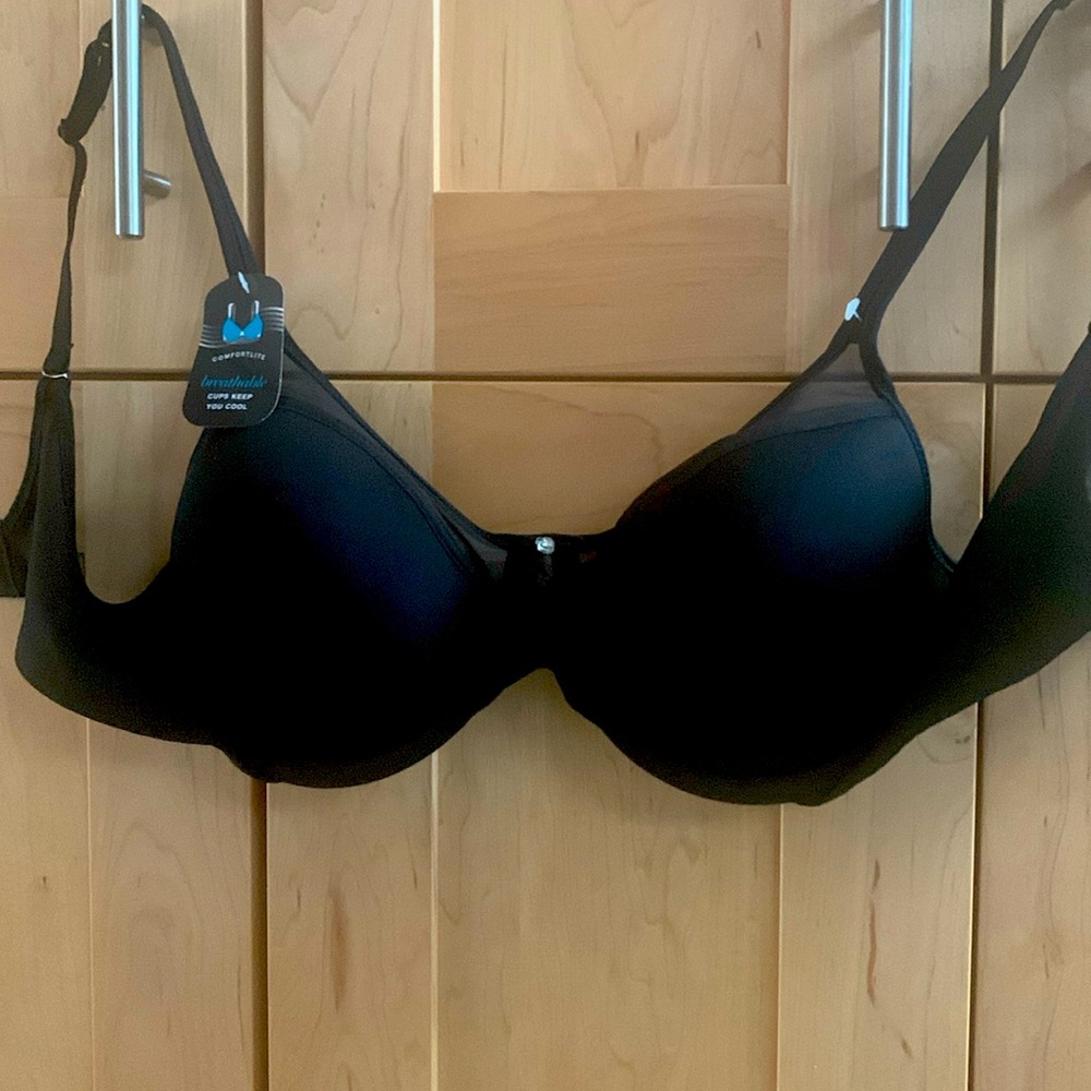 Black lined bra